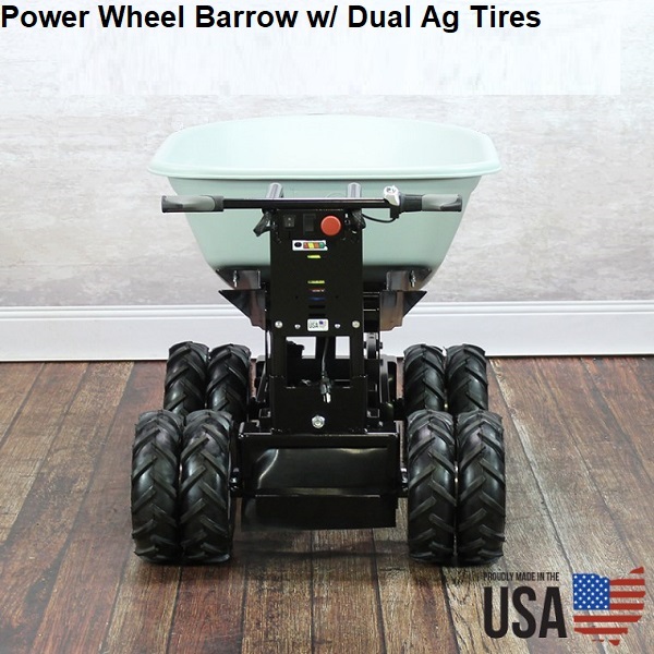 4 Wheel Power Drive and Dump Wheel Barrow 8 Cubic Foot